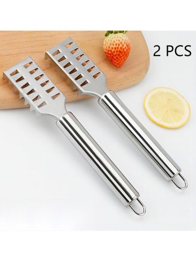 Buy 2 Pcs Fish Scale Remover Silver 19centimeter in UAE