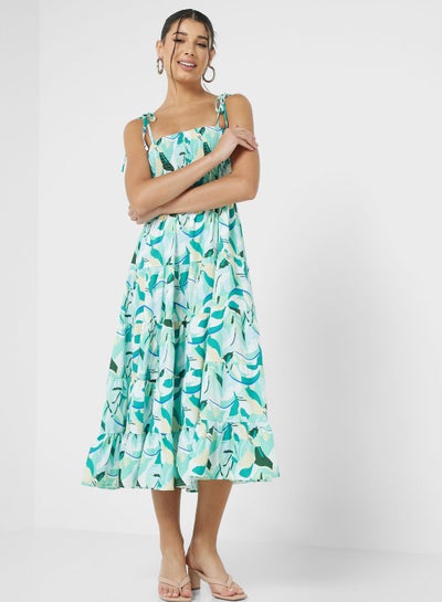 Buy Tiered A-Line Floral Dress in UAE