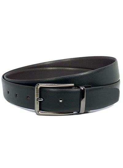 Buy Focus Faux Leather Reversible Belt for Men Stylish Formal Belt with Adjustable Buckle – Black & Brown Men's Belt for Formal Wear, Trouser Belt, Gifts for Men in UAE