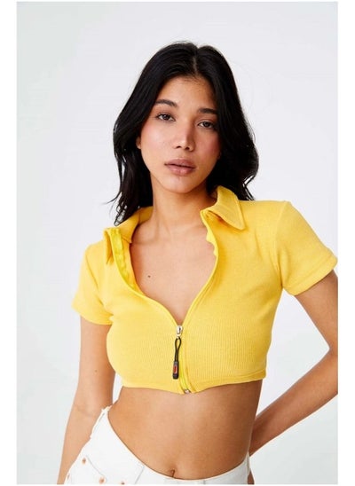 Buy Yellow Crop Top in UAE