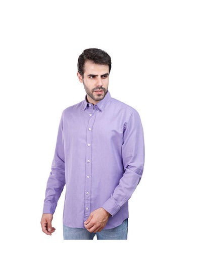 اشتري Coup Basic Shirt For Men - Regular Fit - Light Purple في مصر