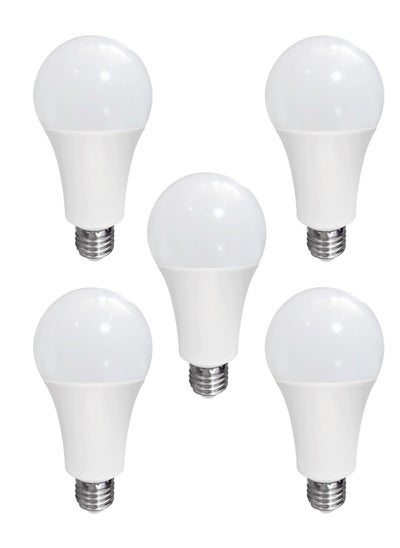 اشتري Pack Of 5 LED GLS Lights Bayonet Cap BC, 12watt 1100LM Bulbs, 6500K Cool White, A60 E27 B22 Energy Saving Not Dimmable Globe Lamps For Bedroom Downlight Table Lamp Chandelier Hallway Ceiling Lamp etc. في الامارات