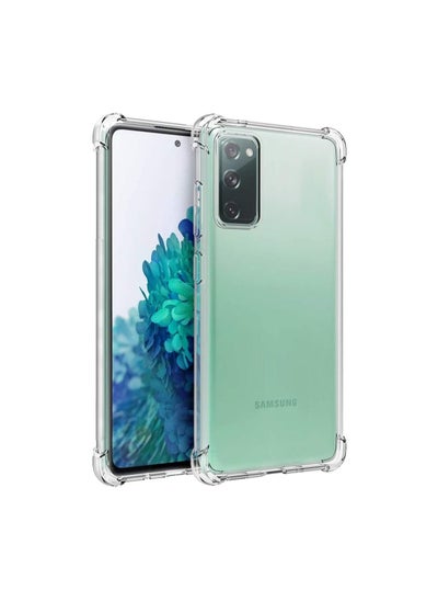 اشتري Galaxy S20 FE 5G Case Clear Transparent Reinforced Corners TPU Shock-Absorption Flexible Cell Phone Cover for Samsung Galaxy S20 FE 5G(Clear) في الامارات