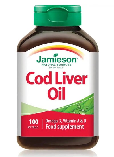 Buy Jamieson Omega 3 Cod Liver Oil 100 Softgels in Saudi Arabia