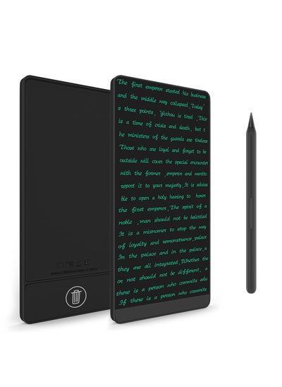 Buy LCD Writing Tablet, Electronic Black Handwriting Board, Full Screen Erasable Graphics Tablet for Kids Drafting, Taking Notes and Leaving Message, 6.5 Inches Screen in UAE