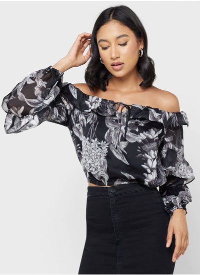 Buy Floral Printed  Crop Top in Saudi Arabia