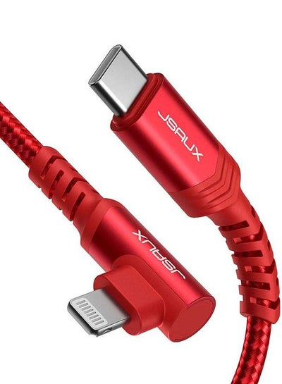 Buy Mfi Usb-C To Lightning Cable 1.2 M Red in Egypt