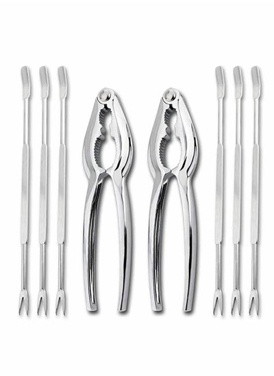 Buy 8 Pieces Seafood Tools Set Crab Crackers Nut Cracker Forks in Saudi Arabia