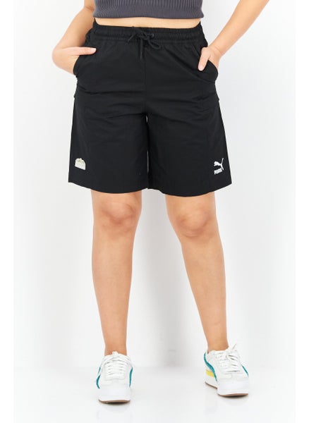 اشتري Women Sport Fit Drawstring Outdoor Short, Black في الامارات