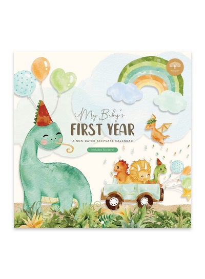 اشتري Baby'S First Year Calendar By Bright Day 1St Year Tracker Journal Album To Capture Precious Moments Milestone Keepsake For Baby Girl Or Boy Dinosaur في السعودية