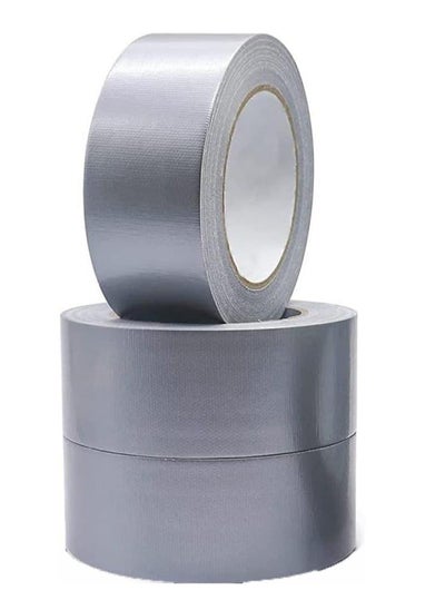 Buy 3 pack of Silver Duct Tape 12 Yards x 2 Inches, Heavy-Duty Waterproof Tape for Patching, Sealing, Securing Cables, and Labels, Easy to Remove and Leaves No Residue in Saudi Arabia