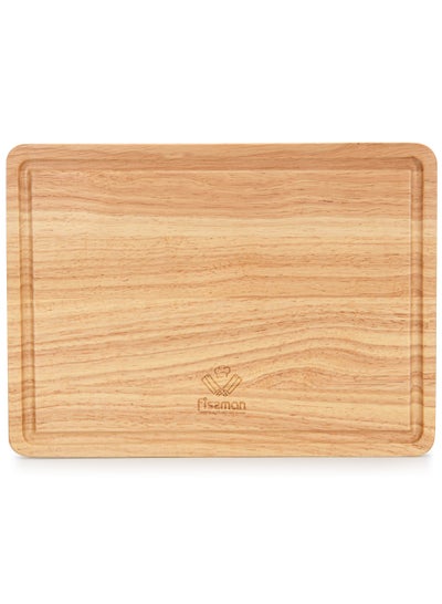Buy Cutting Board Rubber 30cm Wood with Juice Groove in UAE