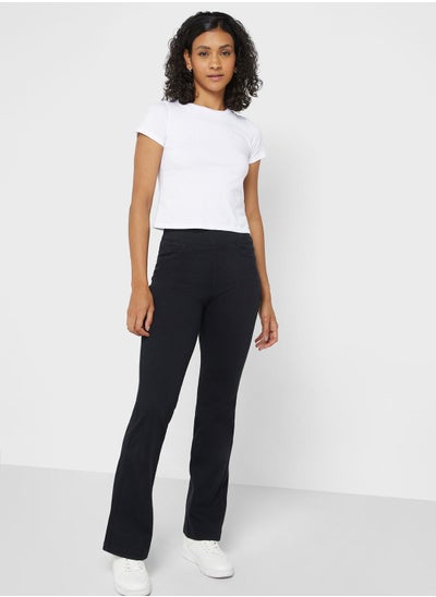 Buy High Waist Straight Fit  Flared Jeans in UAE