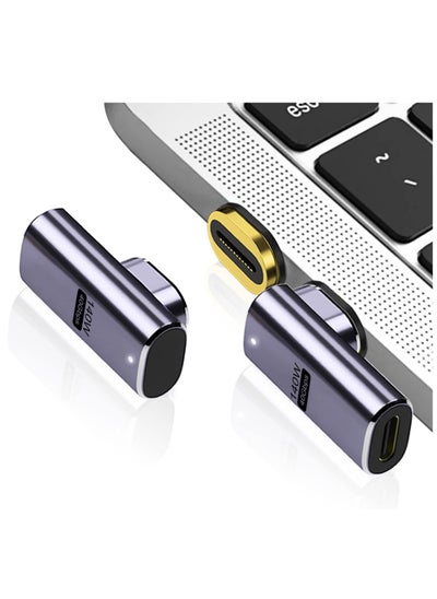 Buy Magnetic adapter usb c converter [usb 3.1 40gbps high speed data transfer / 140w pd fast charge / 8k 60hz high definition video signal transmission] type c converter adapter male converter female in Saudi Arabia