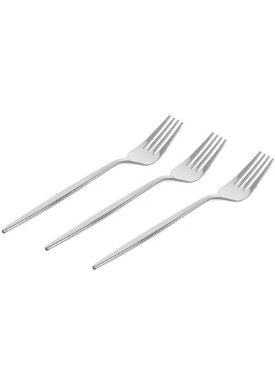 Buy Vexana 3-Piece Table Fork Set, Silver - 20.5 cm in UAE