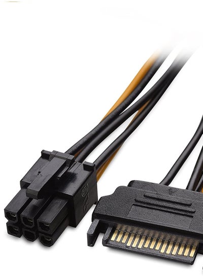 Buy Keendex kx1940 sata cable, 15 pin male to 6/8 pin - yellow and black in Egypt