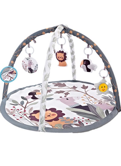 Buy Baby Play Gym Mat,Baby Play Mat Activity Gym, Activity Mat for Baby with 6 Toys and Pillow, Tummy Time Play Mat Grey in UAE