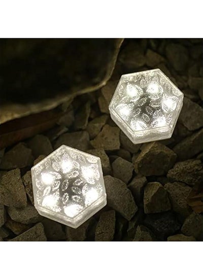 Buy 2 Solar Outdoor Lights Waterproof Ice Cube Lights Garden Decor Lights Solar Deck Lights Pathway Light LED Landscape Light Outdoor Lights for Patio Porch Backyard Lawn PoolCold White in Saudi Arabia