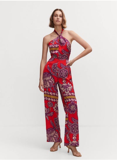 Buy Halter Neck Printed Jumpsuit in Saudi Arabia