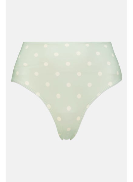 Buy Women Polka Dot Bikini Bottom, Light Green in UAE