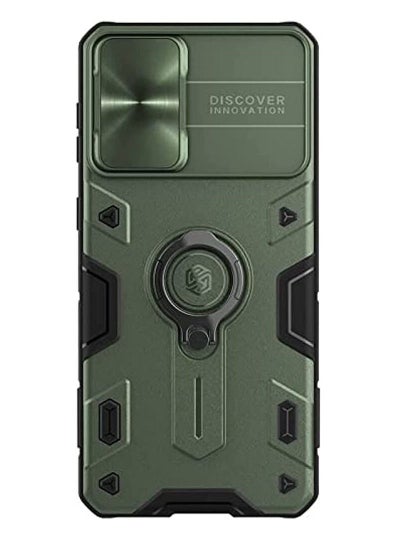 Buy For Samsung galaxy S21 plus Nillkin CamShield Armor metal Ring ShockProof Frame TPU Hard PC From Back Case Cover- Dark Green in Egypt