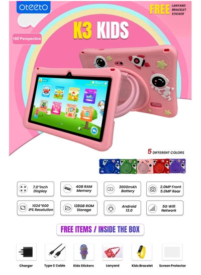 Buy Oteeto K3 Kids Tablet - The Perfect Companion for Young Explorers in UAE