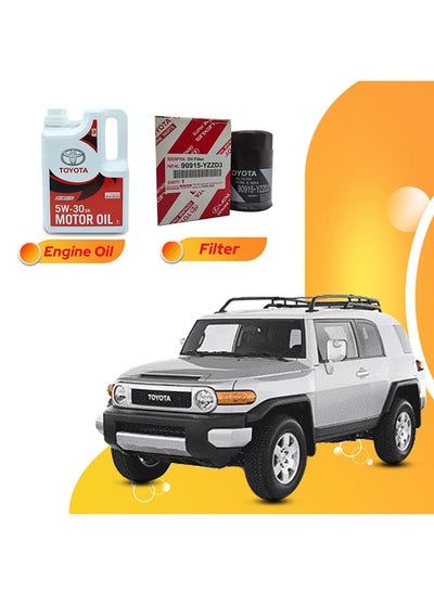 اشتري Fjcruiser 7 Liters 5W30 Toyota Oil And Original Filter في الامارات