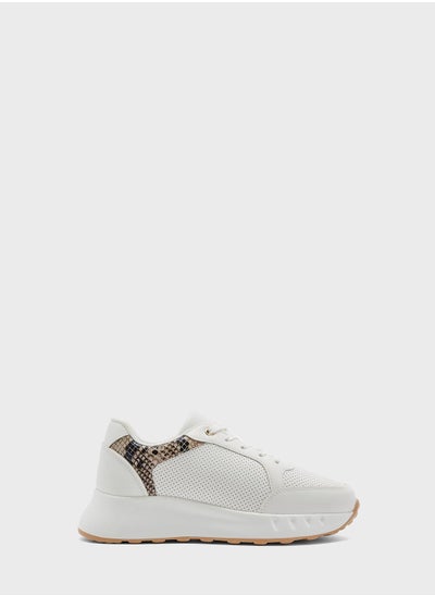 Buy Faux Snake Detail Sneaker in Saudi Arabia