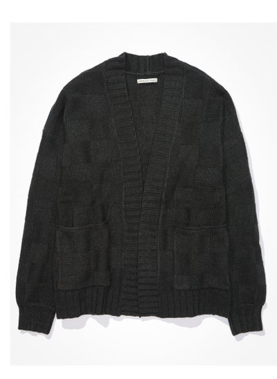 Buy AE Checkered Knit Cardigan in Saudi Arabia