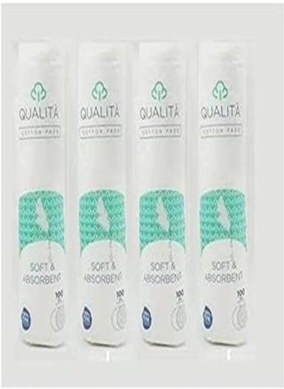 Buy Qualita Double Face Makeup Removal Cotton Pads - 100 Pieces in Egypt