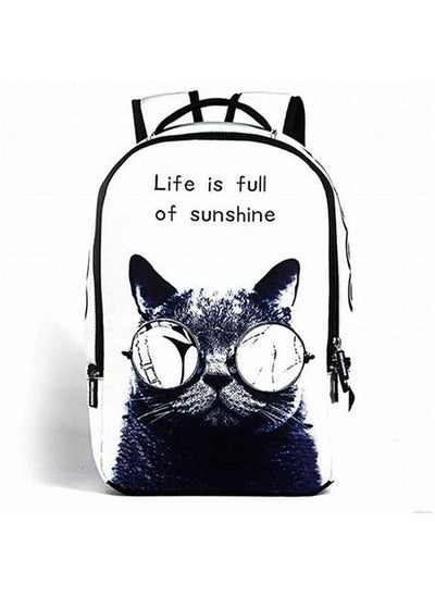 Buy Generic Cat Printed School Backpack Beige in Saudi Arabia