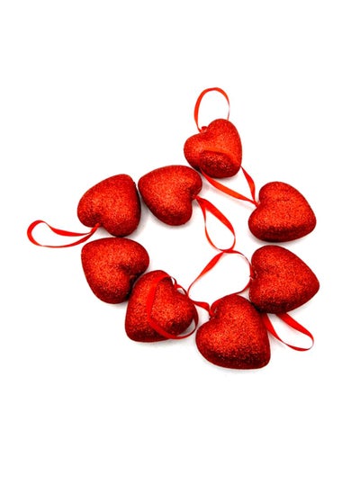 اشتري Glitter Red Hearts  12 Pcs في الامارات