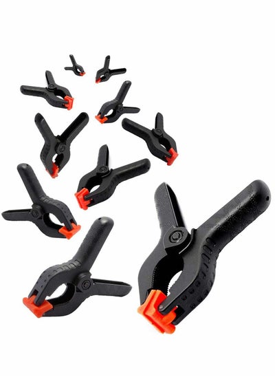 اشتري 10-Pack 3.5 Inch Nylon Spring Clamps Plastic Woodworking Photo Studio Backdrop Clips, DIY Tools Muslin Backdrops Clamp Clips for Studio في السعودية