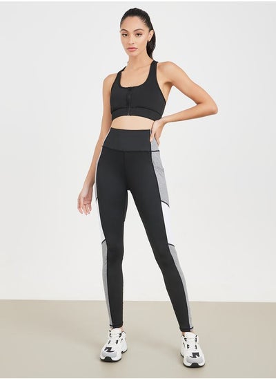 Buy Colorblock Side Detail Full Length Active Leggings in Saudi Arabia