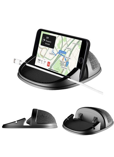 Buy Car Phone Holder, Dashboard Car Phone Holder Mount, Slip Free Desk Phone Stand Compatible for iPhone, for Samsung, Android Smartphones, GPS Devices, Universal Cell Phone Automobile Cradles, Black in Saudi Arabia