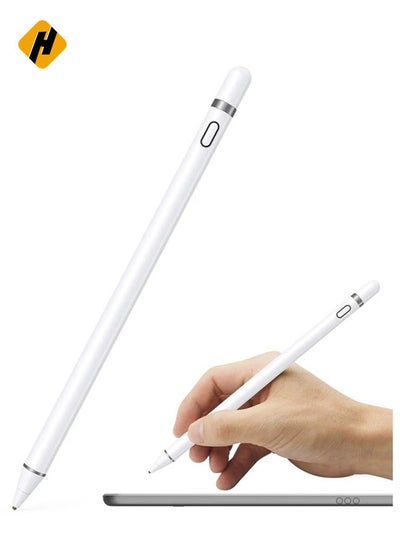 Buy Active Stylus Pen with Palm Rejection for Precise Writing/Drawing Compatible with Apple iPad White in UAE