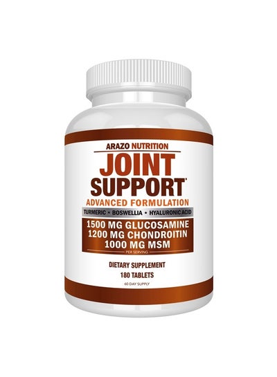 Buy Glucosamine Chondroitin Turmeric Msm Boswellia - Joint Support Supplement for Relief 180 Tablets - Arazo Nutrition in UAE