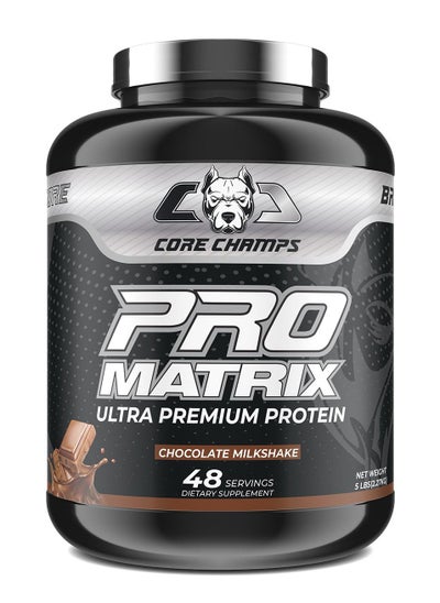 Buy Core Champs PRO MATRIX Ultra Premium Protein Matrix 5lbs Chocolate - 48 Servings in UAE