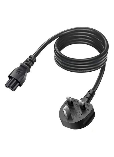 Buy 3-Pin Laptop Power Cable UK Plug Black in Saudi Arabia