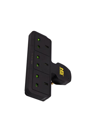 Buy Power Adapter 3 Sockets Black in Saudi Arabia