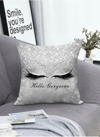 Buy Grey Cushion Cover Without Filler 45cm x 45cm in Saudi Arabia