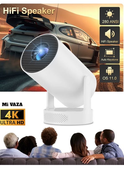 Buy Portable Projector Pocket 5G WIFI Android11.0 Support 130 Inches Home Theater Full HD 1080P for Indoor Outdoor Home Birthday Gift Compatible with TV Stick/HDMI/USB/PS5/iOS/PS4 in UAE