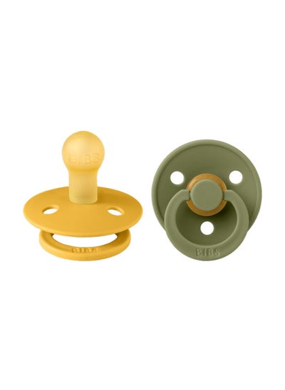 Buy Pack of 2 Colour Latex Pacifier S1 Honey Bee and Olive in UAE