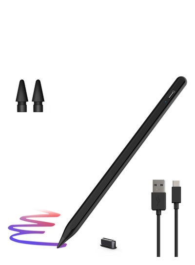 Buy Stylus Pen for iPad with Palm Rejection, Active Pencil Compatible with (2018-2022) iPad Pro 11 & 12.9 inch, iPad 9th/8th/7th/6th Gen, iPad Air 5th/4th/3rd Gen,iPad Mini 6th/5th Black in Saudi Arabia