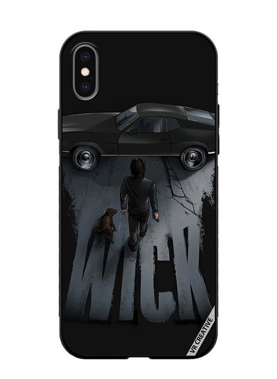 Buy Protective Case Cover For Apple iPhone X/XS John Wick Design Multicolour in UAE