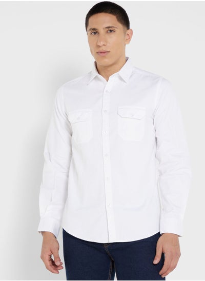 Buy Pure Cotton Casual Double Pocket Shirt in UAE