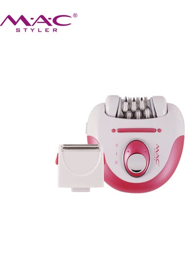 Buy Essential Compact Electric Hair Removal Device with Dual Tweezer Head Epilator for Women 2-in-1 Epilate and Shave Salon-Like Smooth Skin Smooth Glide, Women's Shaver and Epilator with Gentle Massaging Rollers Head in Saudi Arabia