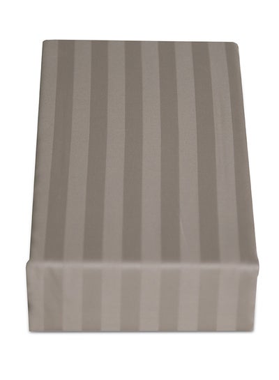 Buy Cannon Bed Sheet Single 1Pc Stripe  Beige C in UAE
