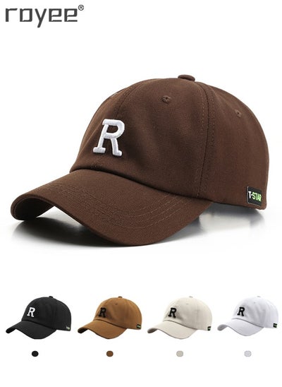 Buy (Dark Brown*1pcs) Baseball Cap Women and Men Fashion Adjustable Hat Summer Sun Caps Cotton Soft Top Hat Hip Hop Snapback Hat in Saudi Arabia