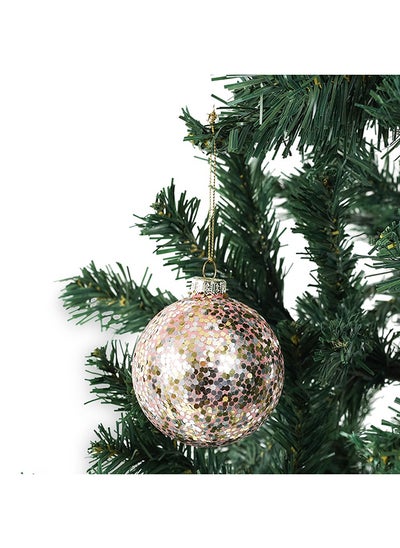 Buy Glitter Xmas Ball, Multicolour - 8 cm in UAE